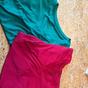 Champion Women's Short Sleeve Tees - Green and Red